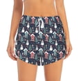 thumbnail image 4 of Lsque Christmas Village Printed Women's Running Shorts with Liner Pockets,Elastic Quick Dry Workout Athletic Gym Yoga Shorts,Womens High Waist Shorts-Medium, 4 of 9
