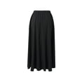 thumbnail image 4 of XIAOCHA Women's Drawstring Elastic Waist A-Line Maxi Skirt Casual Loose-Fit Everyday Long Skirt with Side Pockets, 4 of 5