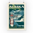 thumbnail image 2 of Alaska, Woodblock (12x18 Wall Art Poster, Room Decor), 2 of 3