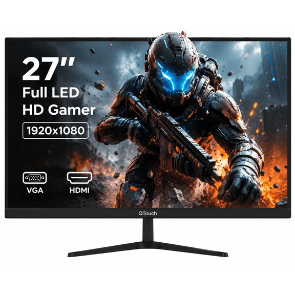 Monitor Gamer 27 pulgadas QTouch 1920x1080 | LED FULL HD | VGA HDMI