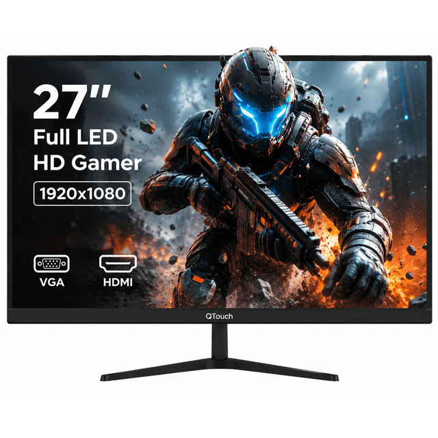 Monitor Gamer 27 pulgadas QTouch 1920x1080 | LED FULL HD | VGA HDMI