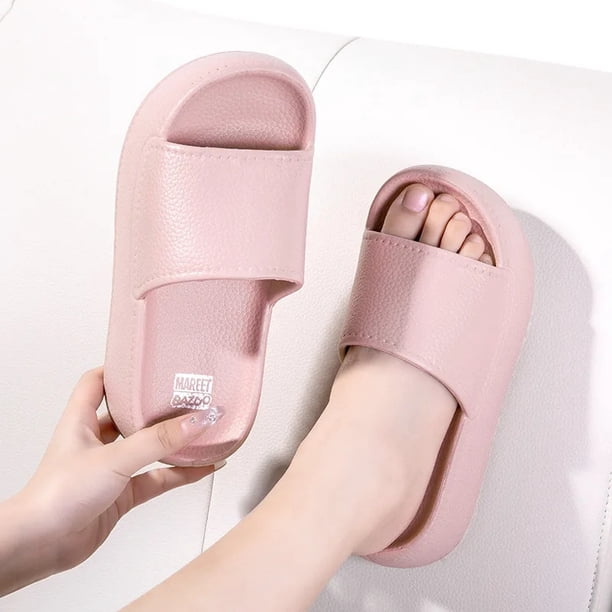 2024 nuevas zapatillas de mujer de 5 cm de grosor, antideslizantes, resistentes al desgaste, zapatillas de plataforma para el hogar a la moda, sandalias de playa de EVA de verano para exteriores