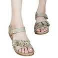 thumbnail image 2 of Cathalem Earth Spirit Sandals for Women Size 91/2 Wedges Sandals Beach Fashion Comfortable Peep Shoes Flowers Women Summer Toe Sandal Beige 8.5, 2 of 4