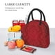 thumbnail image 5 of Balery Vintage Burgundy Bolsa de Almuerzo para Mujeres, Caja de Almuerzo, Bolsa de Almuerzo Pequeña Impermeable, Tote de Almuerzo Reutilizable con Gran Capacidad, 5 of 6