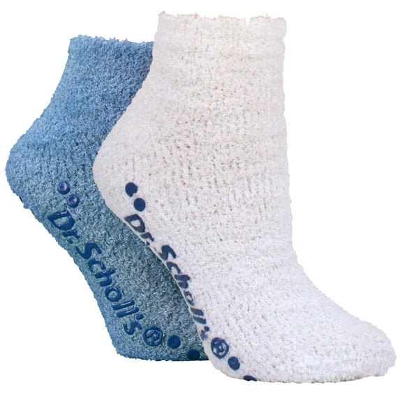 Women's low cut spa socks with grippers 2 pack
