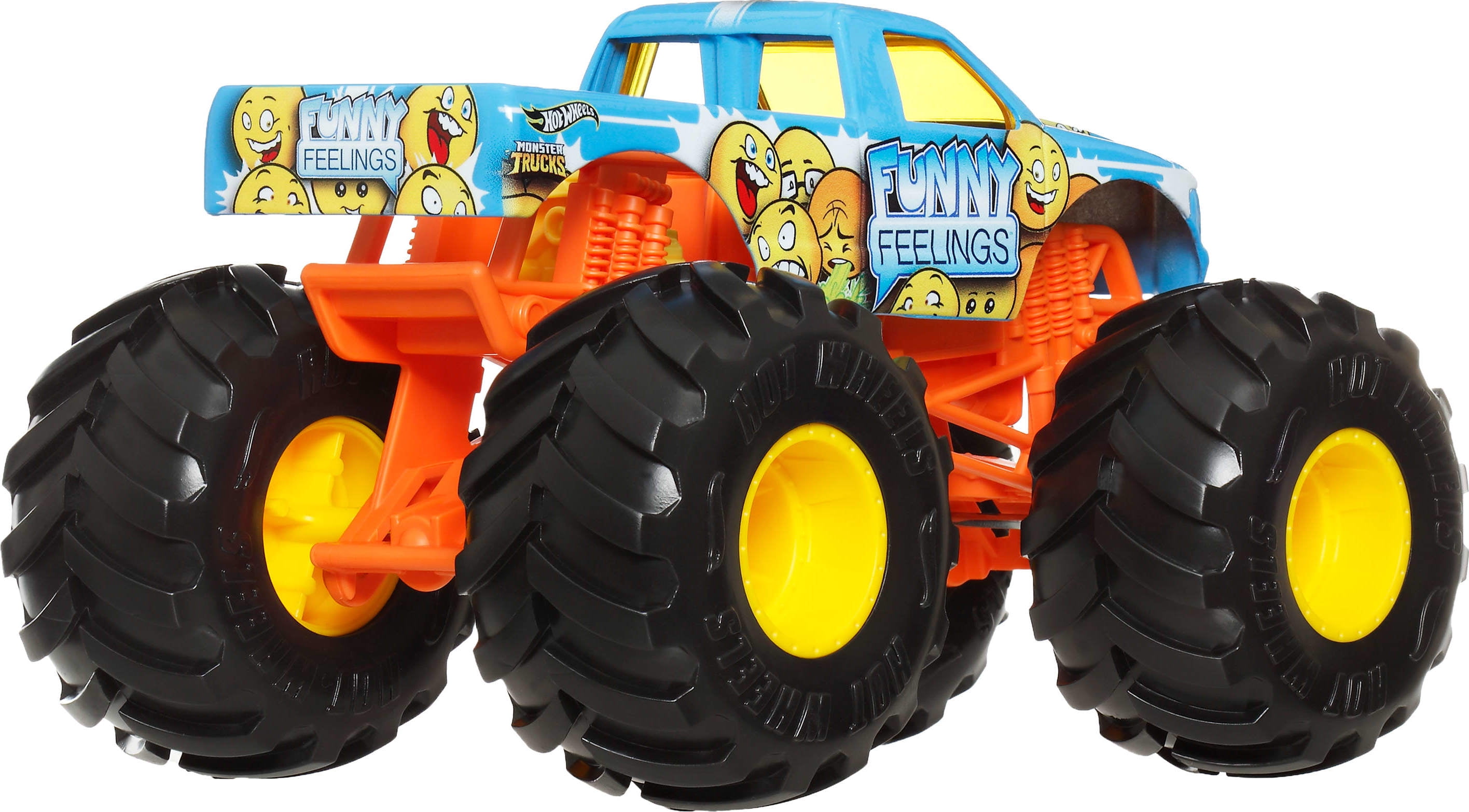 Hot Wheels Monster Trucks, Oversized Monster Truck in 1:24 Scale, Funny Feelings