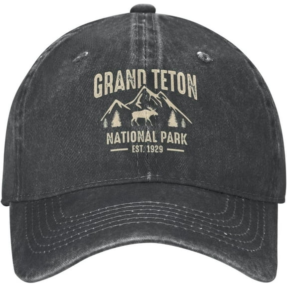 Ball Cap Hiking Ball Hats for Men Funny Cap Light Weight Grand Teton National Park Tennis Hat Black