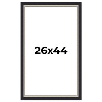 26x44 Frame Black Real Wood Picture Frame Width 2.25 Inches | Interior Frame Depth 0.5 Inches |