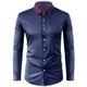 thumbnail image 1 of pstuiky camisas de manga larga para hombre, Camisa informal de manga larga con cuello abatible y bolsillo abotonado para hombre Tops de hombre xxxxl, 1 of 3