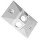 Bell Couvercle de Porte-Lampe Rectangulaire Étanche à Triple Sortie Blanc 5189-6 – image 1 sur 1