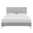 thumbnail image 6 of Modway Phillipa Performance Velvet King Platform Bed in Light Gray, 6 of 9