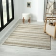 thumbnail image 5 of 8' X 10' Tan Striped Handmade Indoor Outdoor Area Rug, 5 of 5