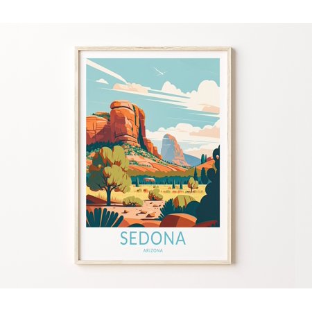 POSTER Sedona National Park Print Wall Art, Sedona Arizona Poster, National Park Wall Art, Sedona Travel Print, Birthday Gift-UNFRAMED