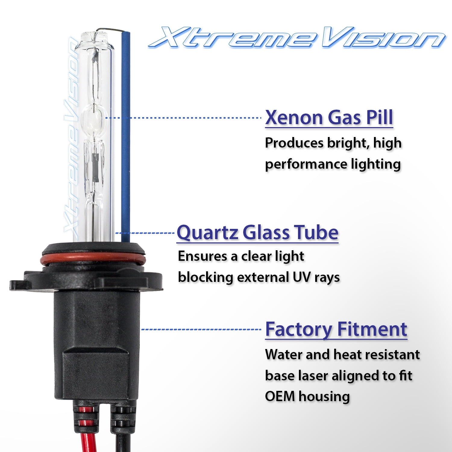 2 Year Warranty XtremeVision 35W Xenon HID Lights with Premium Slim Ballast 10K Dark Blue H10 // 9140 10000K