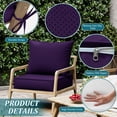 thumbnail image 5 of Kimunuk 4 Pack Outdoor Deep Seat Cushion Set, 24" x 24" x 6.5" Patio Furniture Chair Cushions Replacement for Sofa Couch, Purple, 5 of 5