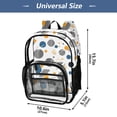 thumbnail image 2 of ALAZA Clear Backpack Circle Dots Geometric PVC Transparent BookBag, 2 of 7