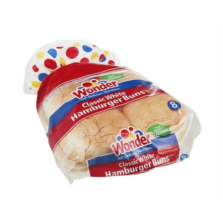 Interstate Brands Wonder Hamburger Buns, 8 ea