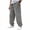 Gray, variant on Baggy Relaxed Fit Mens Pants - Wide Leg Corduroy Casual Trousers, Elastic Drawstring Waist Pull-on Pants with Embroidered Patches, Ventilated Streetwear for Casual Occasions L Green