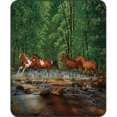Spring Creek Run Horse Mink Blanket