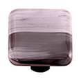 thumbnail image 1 of Black Swirl Dusty Lilac Square Glass Cabinet Knob - Aluminum Post, 1 of 1