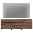 thumbnail image 5 of WAMPAT Dresser for Bedroom, Closet Organizers and Storage with 9 Drawers, Chest of Drawers with Metal Base, Wooden Modern Dresser for Living Room, Hallway, Entryway, Brown, 5 of 7