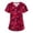 22#Red, variant on Holiday Scrub Tops for Women Valentines Day Short Sleeve V Neck Heart Print Nurse Uniforms with Pockets Working Scrubs 2026 Purple Pink M
