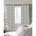 thumbnail image 3 of Sage Green Spring Floral Blackout Curtains 96 Inches Long for Bedroom, Summer Botanical Elegant Thermal Insulated Room Darkening Black Out Window Curtain Panels Grommet Drapes for Living Room, 3 of 8