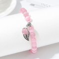 thumbnail image 3 of RV Pulsera de piedra natural para mujer, cuentas de 0.315 in, pulsera elástica de cristal rosa, pulsera de piedras preciosas, joyería Sailing Electrónica, 3 of 5