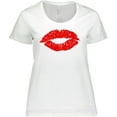 thumbnail image 3 of Inktastic Red Lips Women's Plus Size T-Shirt, 3 of 5