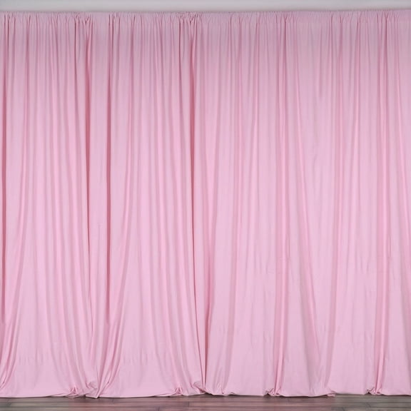 New Creations Fabric & Foam Inc, Polyester Poplin Backdrop Drape Curtain Panel, Light Pink