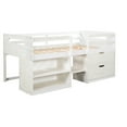 thumbnail image 5 of Twin size Loft Bed with Two Shelves and Two drawers (Antique White), 5 of 9