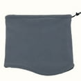 thumbnail image 3 of UTSJKR Winter Neck Warmer Double-Layer Fleece Neck Gaiter With Adjustable Drawstring Thermal Snood Face Mask Tube Scarf Gray, 3 of 3