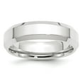 thumbnail image 1 of 14KW 6mm Bevel Edge Comfort Fit Band Size 14 in 14k White Gold, 1 of 3