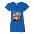 thumbnail image 2 of Wild Bobby Mustang Untamed American Spirit Ford Cars and Trucks Women Standard V-Neck Tee, Royal, XX-Large, 2 of 6