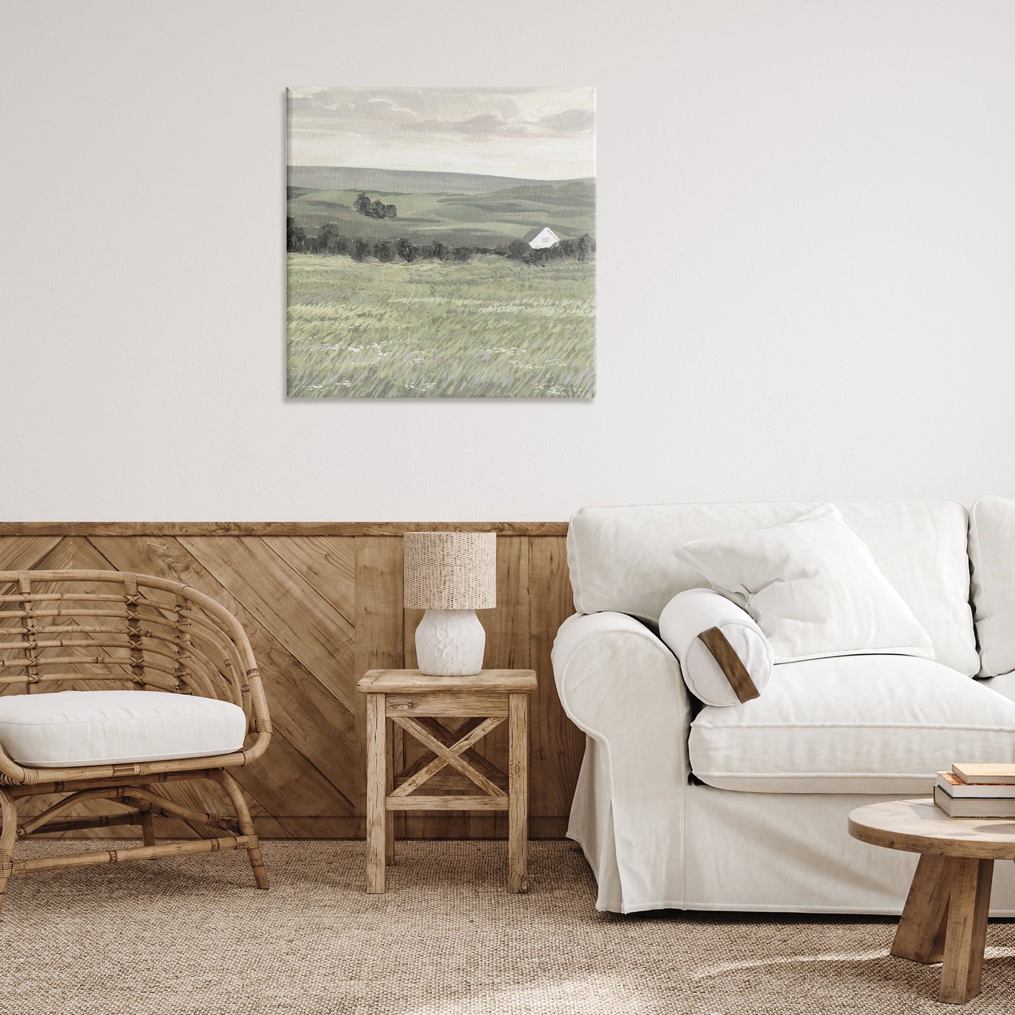 Stupell Industries Scenic Country Charm Landscape & Nature Painting Wrapped Canvas Art Print Wall Art, 30 x 30
