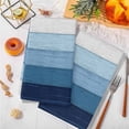 thumbnail image 3 of Blue Ombre Kitchen Towels Set of 4, Farmhouse Vintage Wooden Striped Soft Microfiber Dish Towels, Absorbent Quick-Dry Washable Dishcloths for Kitchen Cleaning, Drying Dishes, 18x28 Inches, 3 of 9