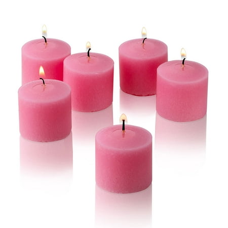 Pink Rose Garden Scented Votive Candles Set of 12 Burn 10