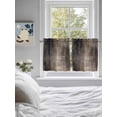 thumbnail image 4 of Half Window Curtains 24 Inches Long, Brown Window Treatment Curtain Drapes, Modern Abstract Art Ombre Oil Painting Short Curtains Tiers for Kitchen Over Sink, 27.5"x24", 2 Panels, 4 of 7