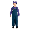 thumbnail image 1 of Disfraz Waluigi Plomero Morado FX Costumes Infantil Niño Talla 4 a 6 años, 1 of 5