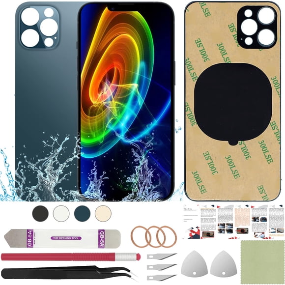 Reemplazo de la cubierta de vidrio posterior compatible con iPhone 12 Pro Max 6.7 ReuWeu