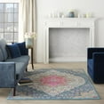 thumbnail image 6 of 4â€™ x 6â€™ Blue and Pink Medallion Area Rug, 6 of 8