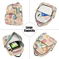 thumbnail image 5 of FORMRS Mini Backpack Purse for Women Travel Daypack Casual Shoulder Bag, Blue Beach Toys Pattern, 5 of 7
