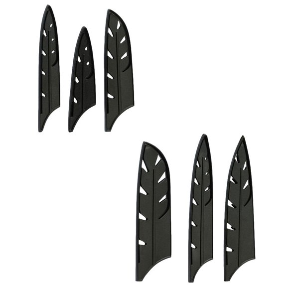 SWETRACE 10Ud Protectores De Cuchillos De Cocina En Plástico Negro Con Alta Resistencia A Abrasión