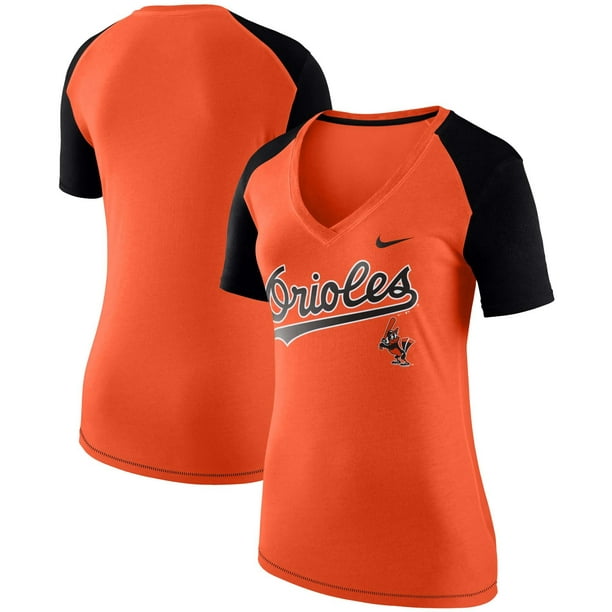 Baltimore Orioles Nike Women's Fan V-Neck T-Shirt - Orange - Walmart ...