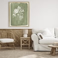 thumbnail image 2 of Stupell Industries Wildflowers on Olive Green Gold Framed Floater Canvas Wall Art, design by Stephanie Ryan, 31 x 25, 2 of 9