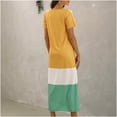 thumbnail image 4 of Robe d'Été pour Femmes à Imprimé, Col en V, Sexy, Robe de Plage, Robe de Soleil, Coupe Ample, Grande Taille, Midi, 4 of 4