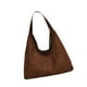 thumbnail image 5 of Bolsa para mujeres Bolso de agua para mujeres de gamuza para el trabajo de compras de viajes Café, 5 of 8