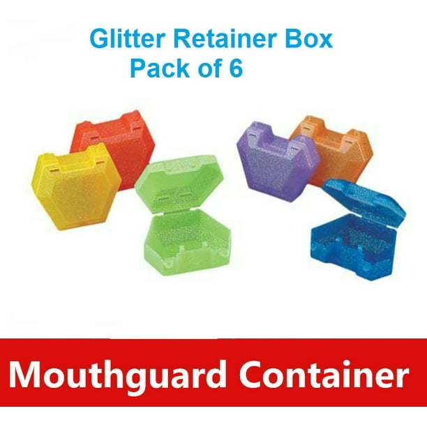 Dental Glitter Retainer Denture Storage Case Box Mouthguard Container