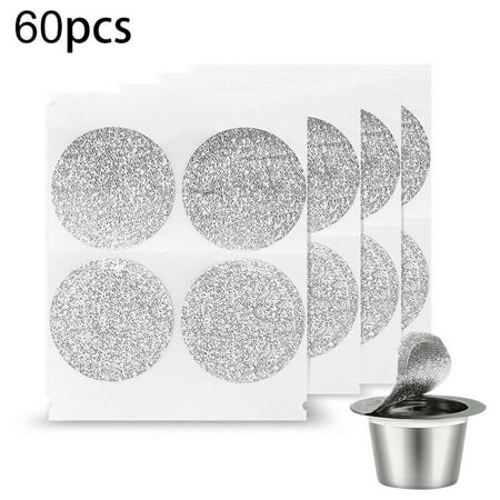 

GDHOME 40/60Pcs Aluminum Foil Coffee Capsule Seal Lids Pods Stickers For Nespresso