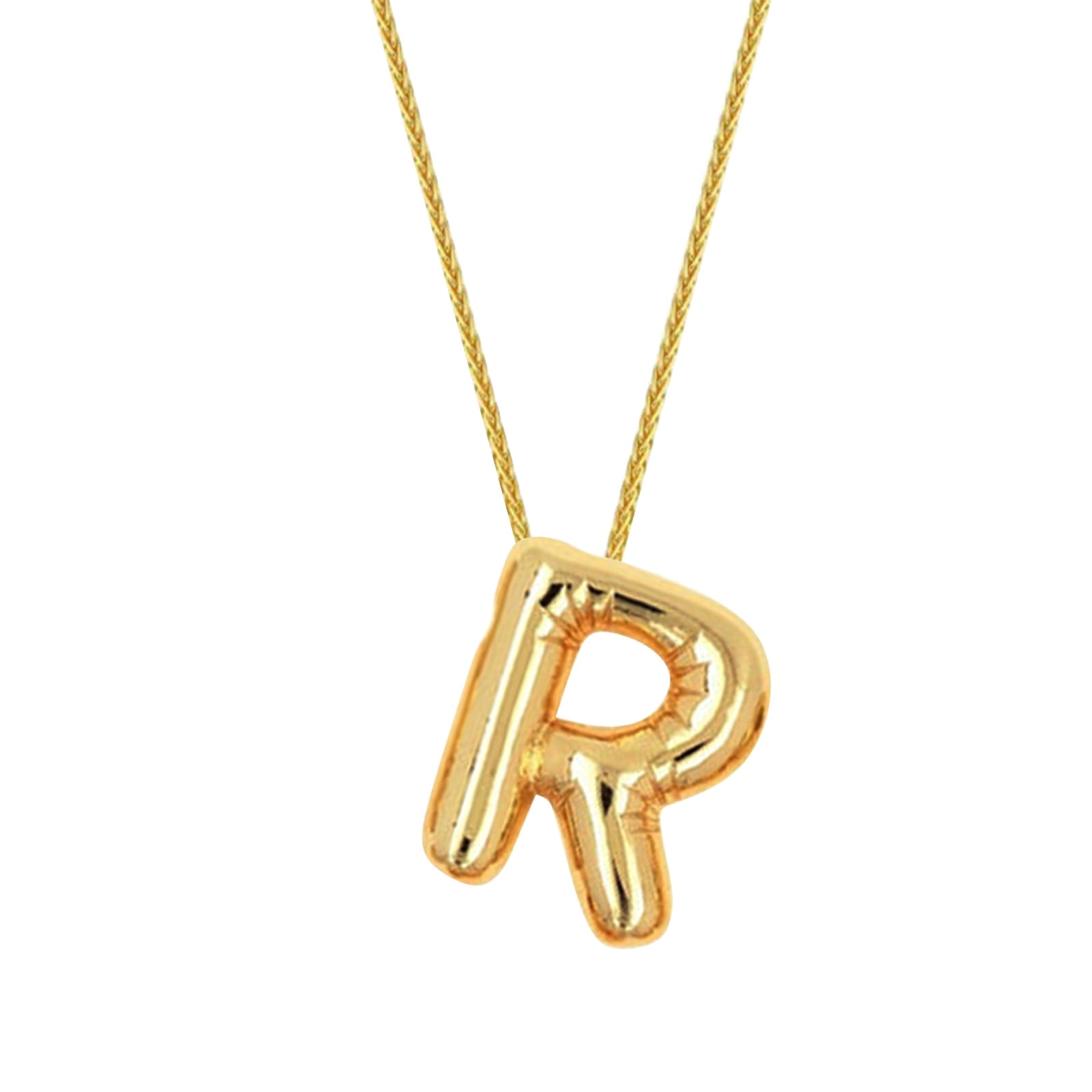 Silver 3D Balloon Initial Necklace – My Look Boutique